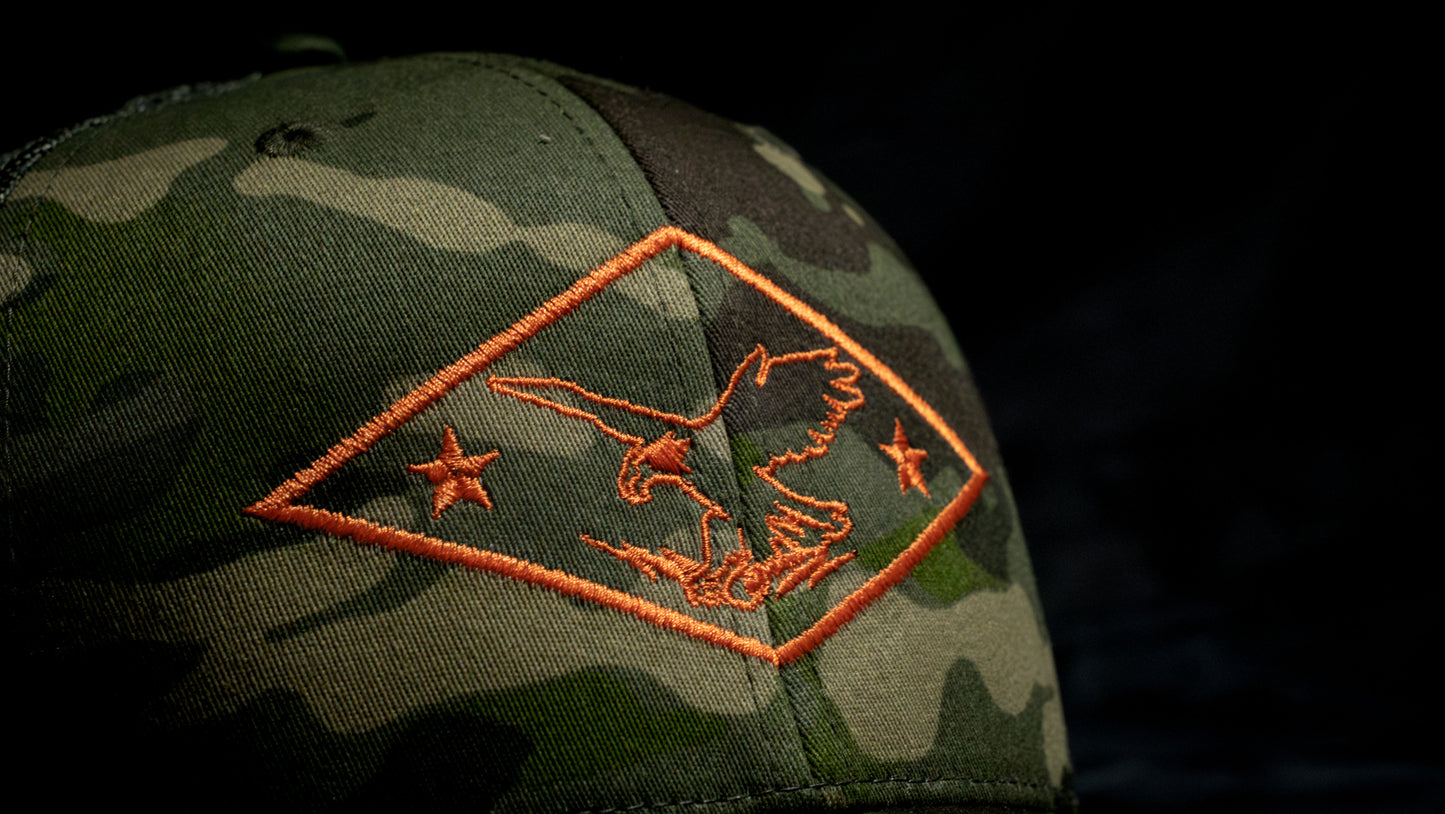 MK-III GUN-TRUCK HAT - MULTICAM TROPIC - MCLAREN ORANGE