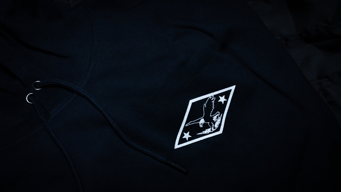 TEAM HOODIE - MIDNIGHT BLUE - WHITE