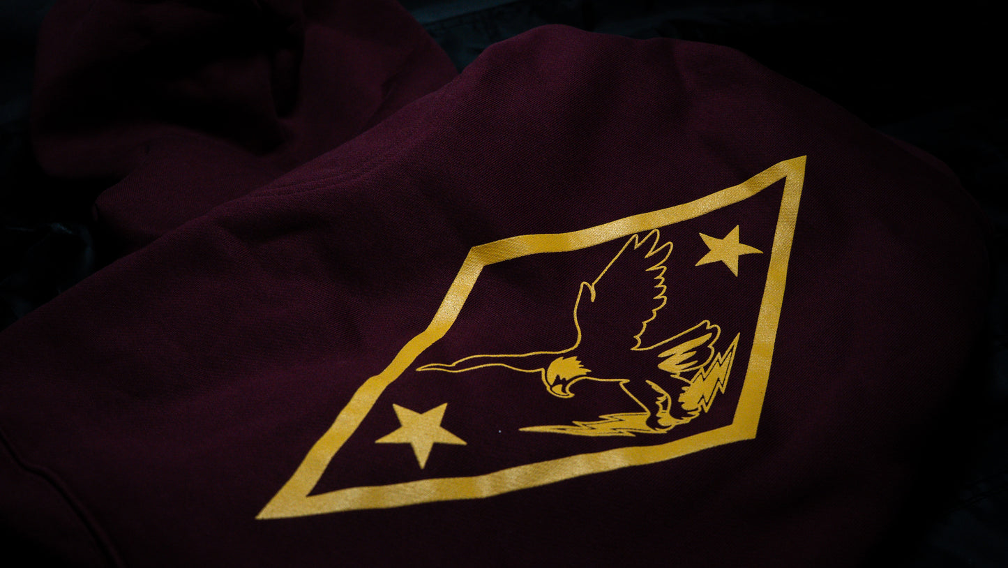 TEAM HOODIE - AIRBORNE RED - GOLD