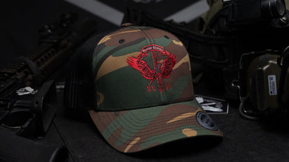 TASK FORCE GUN-TRUCK HAT - M81/DELTA RED