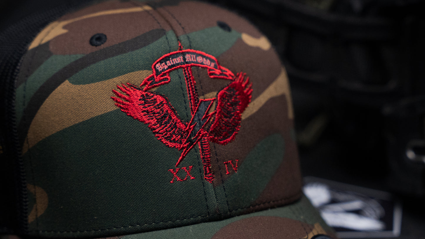 TASK FORCE GUN-TRUCK HAT - M81/DELTA RED