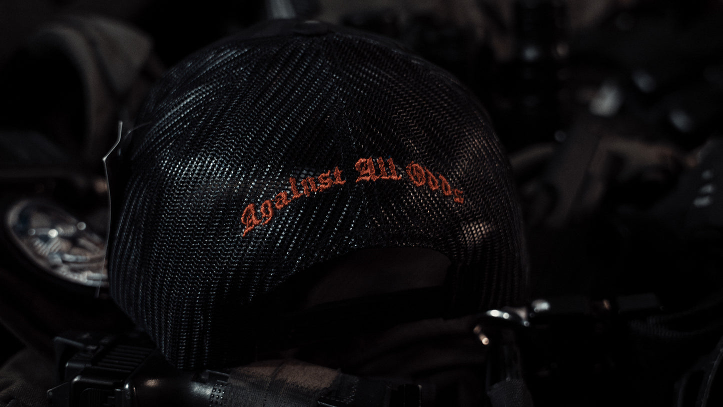 GUN-TRUCK HAT MULTICAM BLACK (DELTA RED)