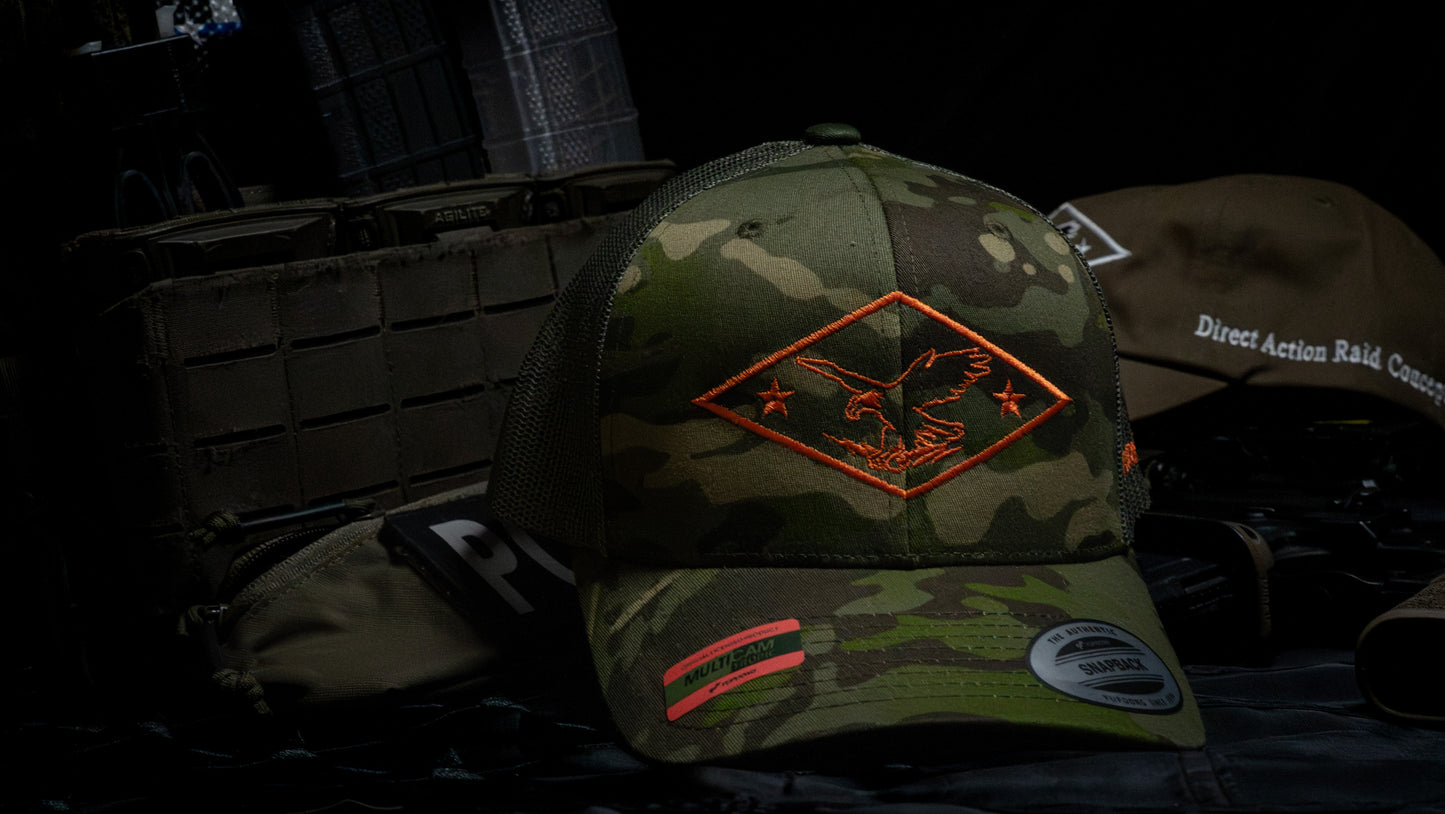 MK-III GUN-TRUCK HAT - MULTICAM TROPIC - MCLAREN ORANGE